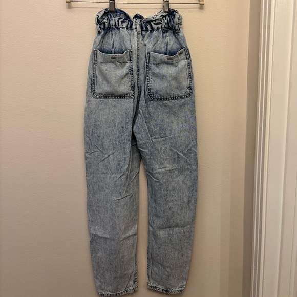 ZARA HIGH-WAISTED PAPERBAG BAGGY JEANS - Picture 4 of 8